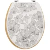 Abattant wc bois zinc blackflora