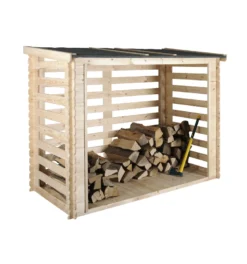 Abri bûches avec plancher côme