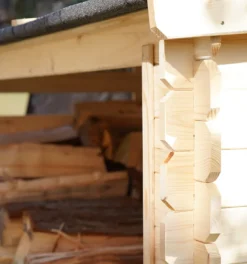Abri bûches avec plancher côme