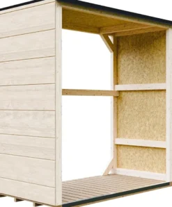 Abri à bûches extérieur 1,14 m² - 75 x 153 x h159 cm