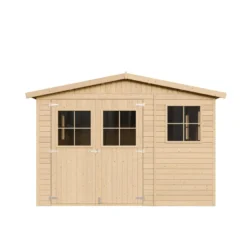 Abri de jardin en bois avec les planchers imprégné h226x324x516 cm - 15 m²