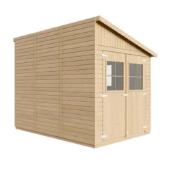 Abri de jardin en bois (avec paroi latérale) - 6 m2 -