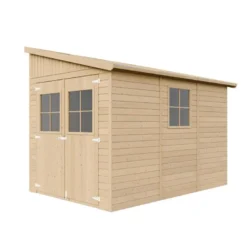 Abri de jardin en bois (avec paroi latérale) - 6 m2 -