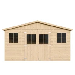 Abri de jardin en bois avec plancher imprégné- h246x418x320 cm-12 m²
