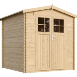 Abri de jardin en bois avec sol traité porte verrouillable 3.53 m2