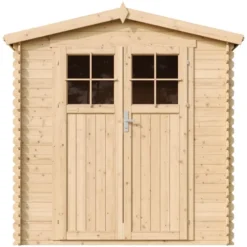 Abri de jardin en bois avec sol traité porte verrouillable 3.53 m2