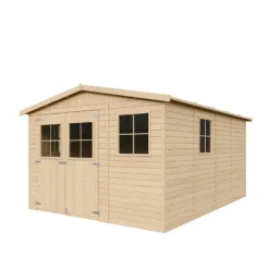 Abri de jardin en bois - h226x324x416 cm - 12 m²