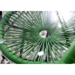 Acapulco salon de jardin 2 fauteuils ronds et table basse vert