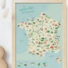 Affiche carte de france a3