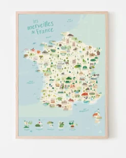 Affiche carte de france a3