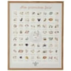 Affiche mes premières fois lapin - maman et papa (40x50 cm)