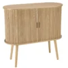 Agathe - buffet ovale 80x33cm en bois couleur naturelle