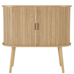 Agathe - buffet ovale 80x33cm en bois couleur naturelle