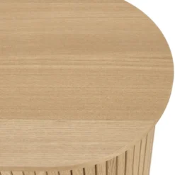 Agathe - buffet ovale 80x33cm en bois couleur naturelle