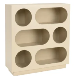 Agathe - buffet 70x23cm 6 niches en bois peint beige