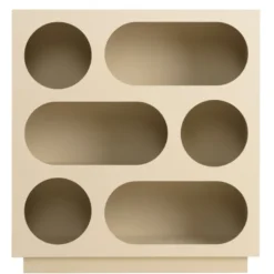 Agathe - buffet 70x23cm 6 niches en bois peint beige