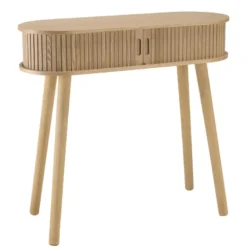 Agathe - console ovale 80x30cm en bois couleur naturelle