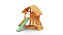 Aire de jeux en bois buffalo avec mur d