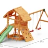 Aire de jeux en bois buffalo avec 2 bal