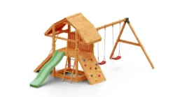 Aire de jeux en bois buffalo avec 2 bal