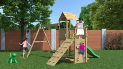 Aire de jeux floppi en bois avec une ta