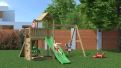 Aire de jeux floppi en bois avec une ta