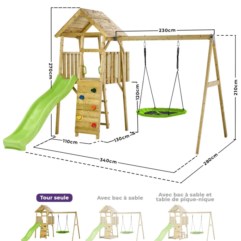 Aire de jeux portique woodi