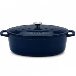 Alma36 cocotte en fonte bleu marine 36cm