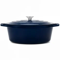 Alma36 cocotte en fonte bleu marine 36cm