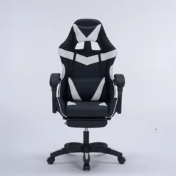 Altair chaise gaming de bureau ergonomique inclinable noir et blanc