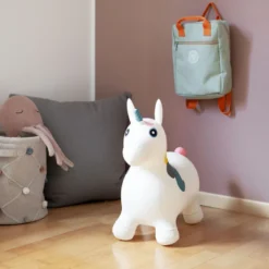Animal sauteur gonflable licorne