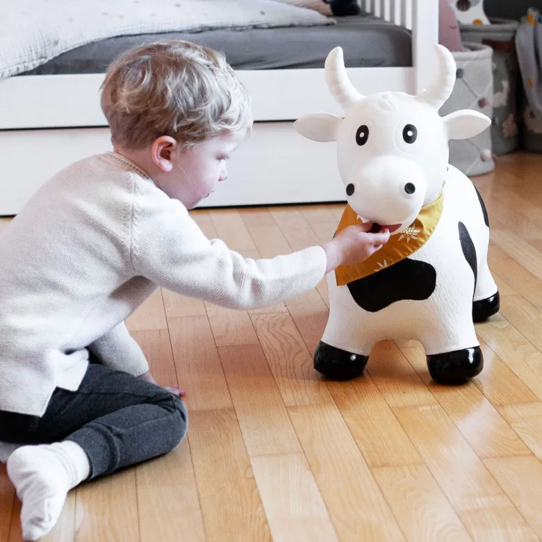Animal sauteur gonflable vache