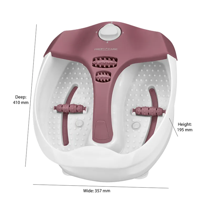 Appareil de massage pour les pieds blanc et bordeaux proficare pc-fm 3027