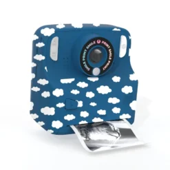 Appareil photo pixiprint enfant bleu et blanc nuages - mob