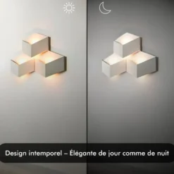 Applique murale led - inoleds - cube 3d - blanc