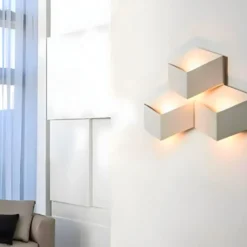 Applique murale led - inoleds - cube 3d - blanc