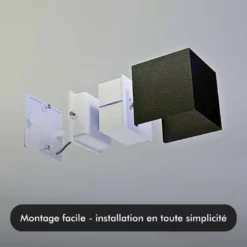 Applique murale led - inoleds - cube - blanc