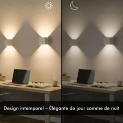 Applique murale led - inoleds - cube - blanc