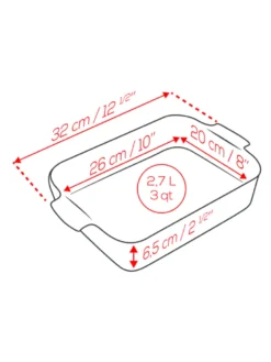 Appolia plat four céramique rectangle