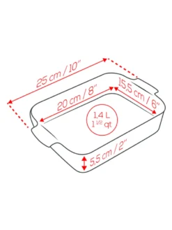 Appolia plat four céramique rectangle