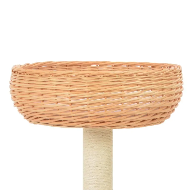 Arbre à chat griffoir grattoir niche jouet 40 x 40 x 68 cm bois marron