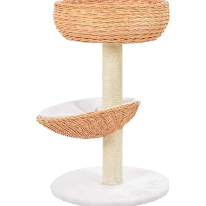 Arbre à chat griffoir grattoir niche jouet 40 x 40 x 68 cm bois marron