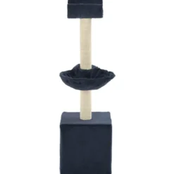Arbre à chat griffoir grattoir niche jouet 30 x 30 x 105 cm bleue