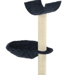 Arbre à chat griffoir grattoir niche jouet 30 x 30 x 105 cm bleue