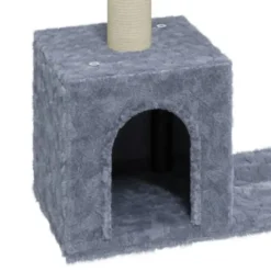 Arbre à chat meuble tour grimper jouet 55 x 22 x 60 cm gris