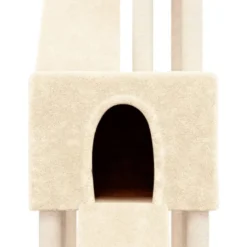 Arbre à chat meuble tour grimper jouet 47.5 x 94 x 190 cm crème