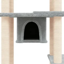 Arbre à chat meuble tour grimper jouet 78 x 52 x 176 cm gris