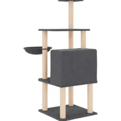 Arbre à chat meuble tour grimper jouet 47.5 x 47.5 x 132 cm gris