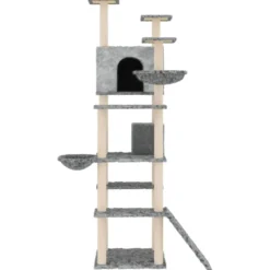 Arbre à chat meuble tour grimper jouet 104 x 78 x 191 cm gris