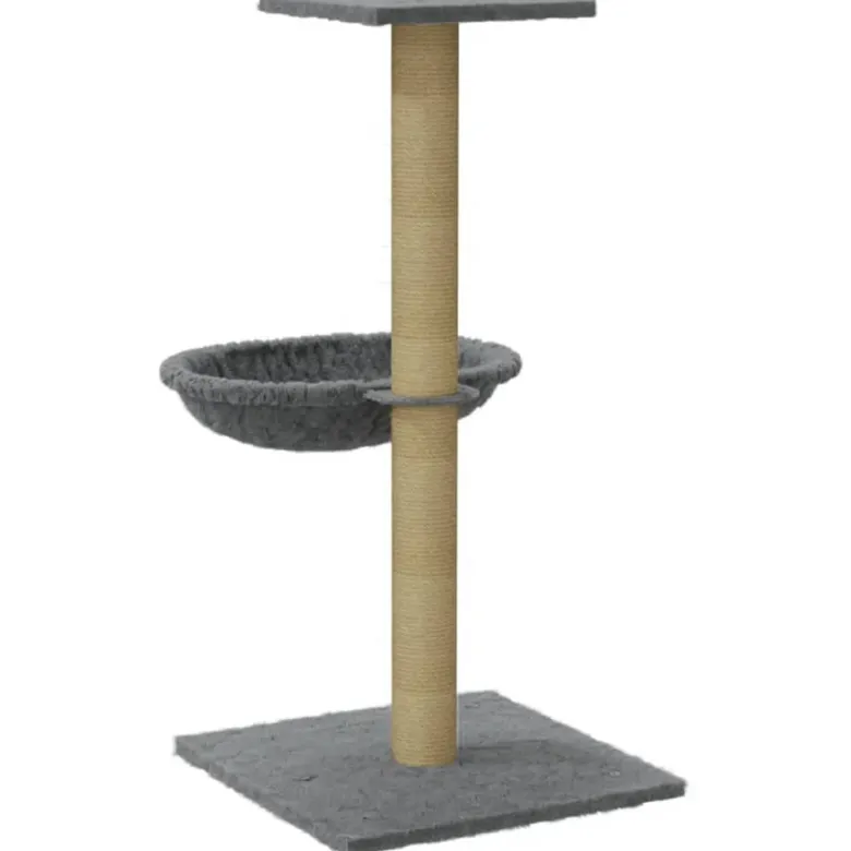 Arbre à chat meuble tour grimper jouet 35 x 35 x 74 cm gris